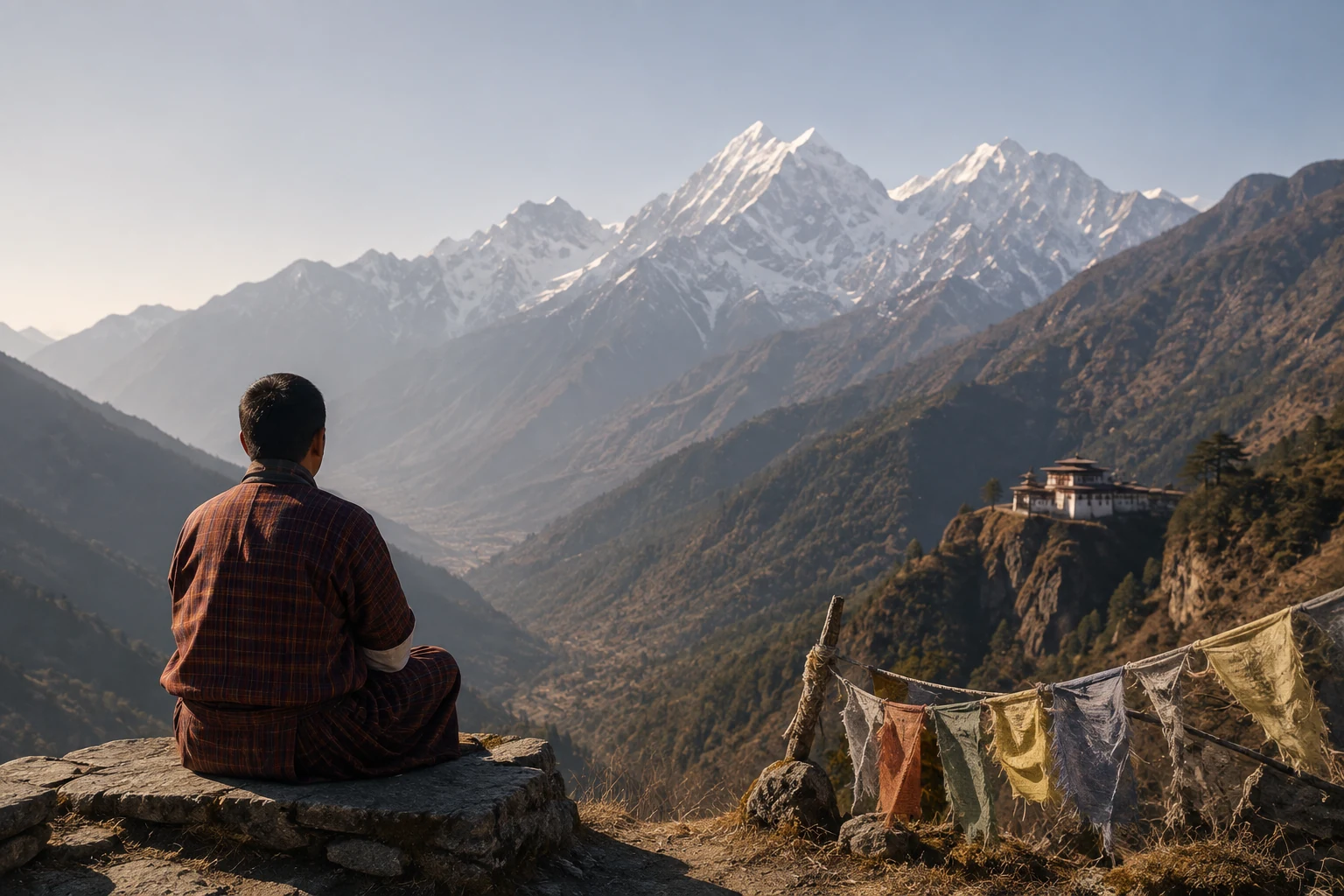 Bhutanese highland landscape and traditional community heritage